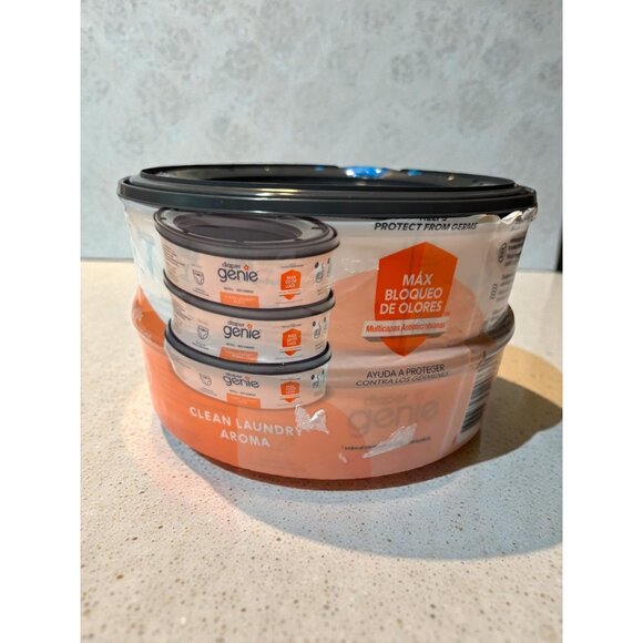 Diaper Genie Refill 2-Pack Clean Laundry Scent Max Odor Lock Multi-Layer Antimic - Picture 1 of 4